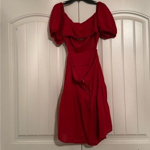 Red Open Back Dress